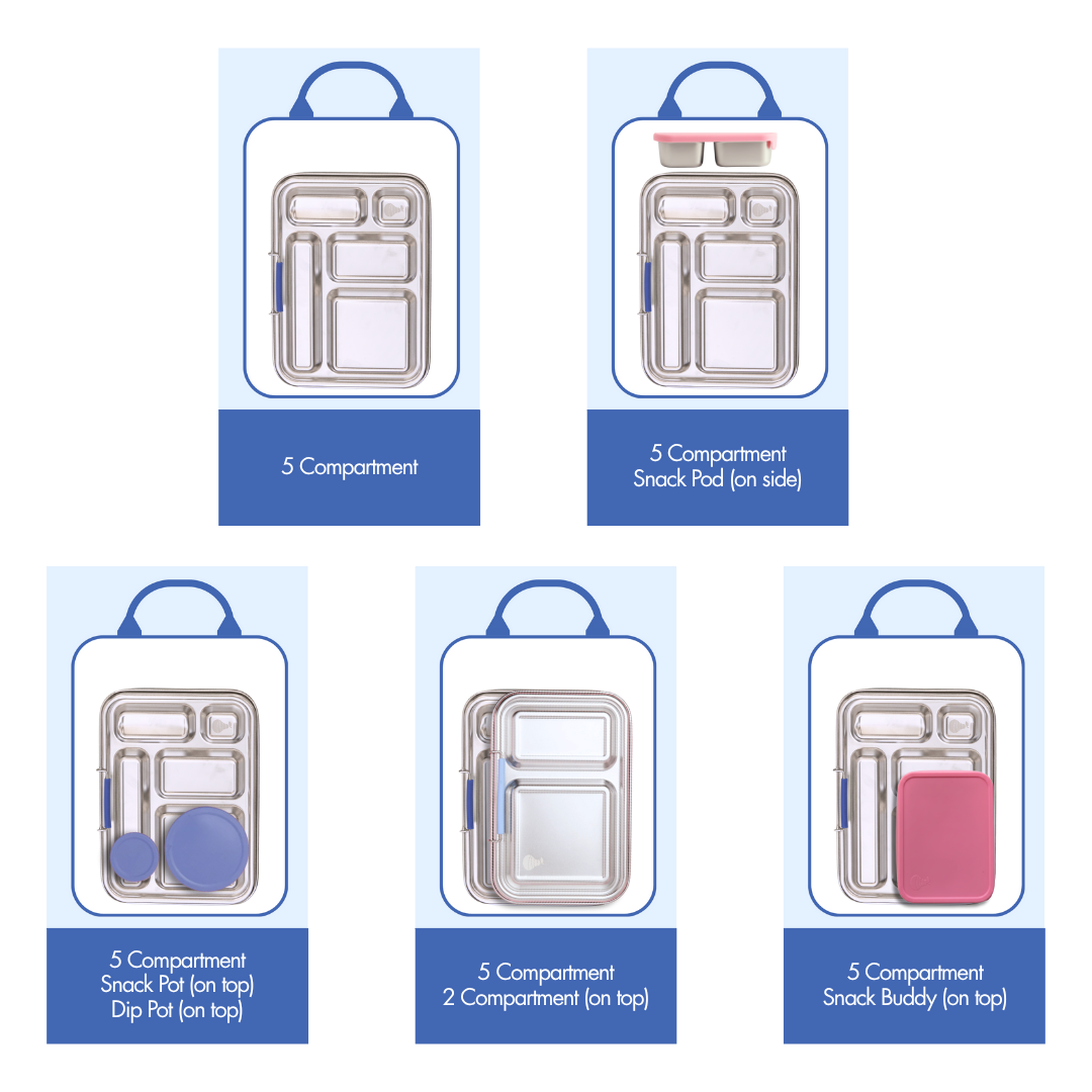 schematic of which lunchboxes fit into our jumbo lunch bag range 