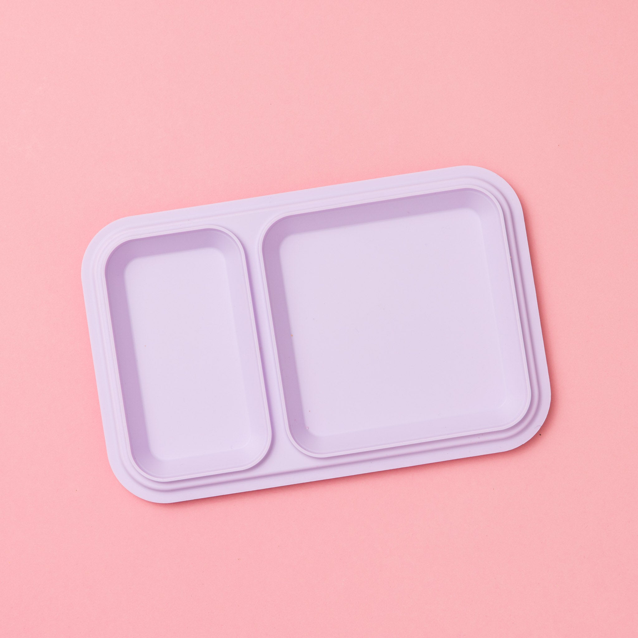 two compartment stainless steel lunch box replacement seal in soft lilac silicone