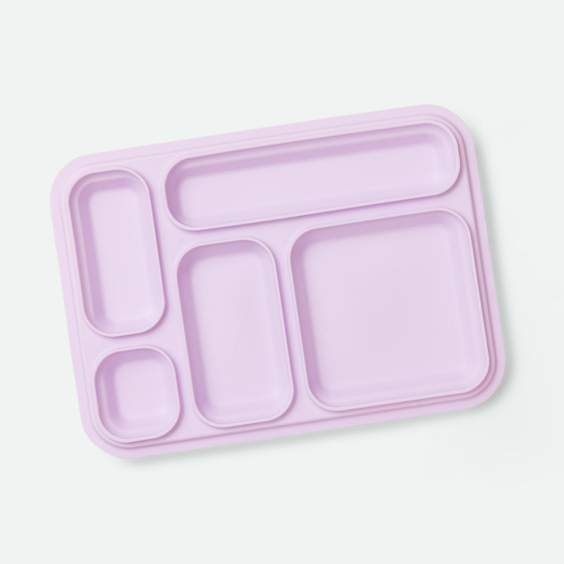 soft lilac silicone replacement seal for our 5 compartment stainless steel lunch box