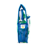 green cactus with blue binding neoprene kids insulated lunch bag - nudie rudie lunch box
