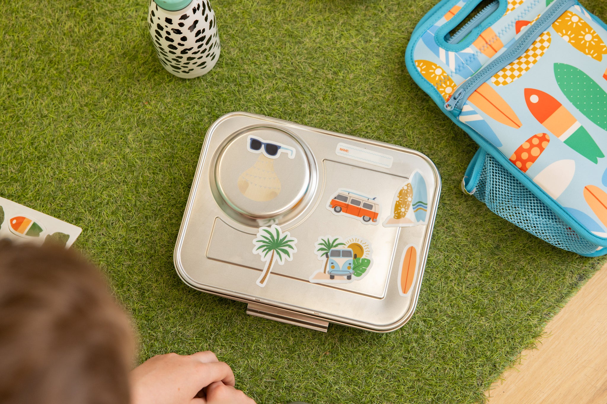 Up Box Stickers Reusable Lunch Box Stickers - Surf's Up