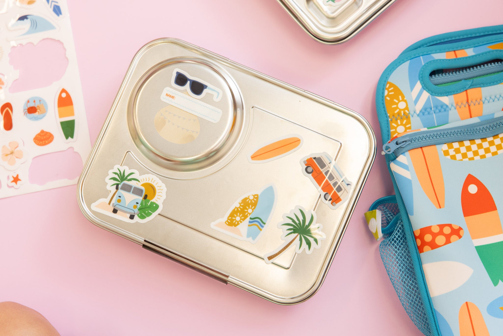 Up Box Stickers Reusable Lunch Box Stickers - Surf's Up