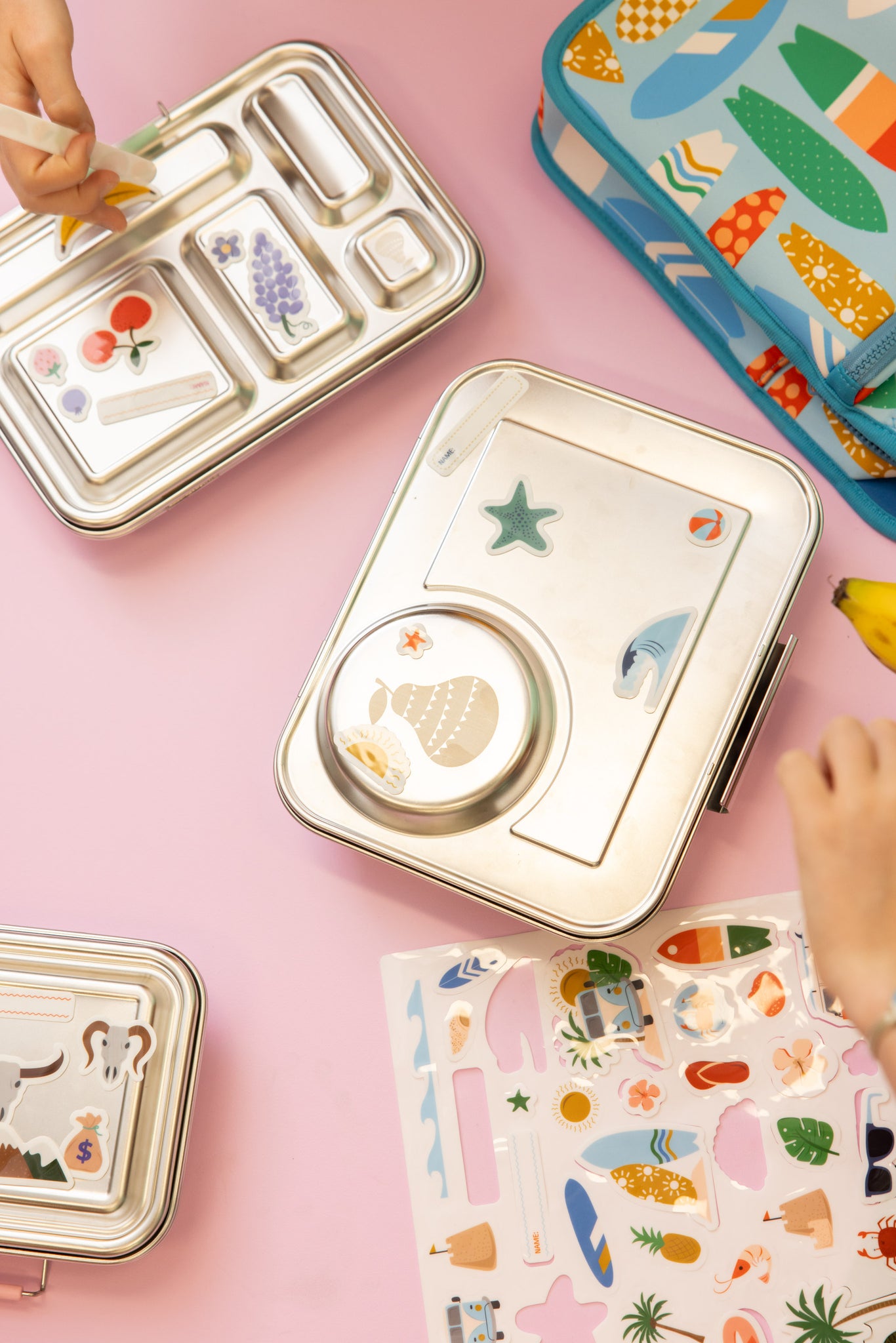 Up Box Stickers Reusable Lunch Box Stickers - Surf's Up