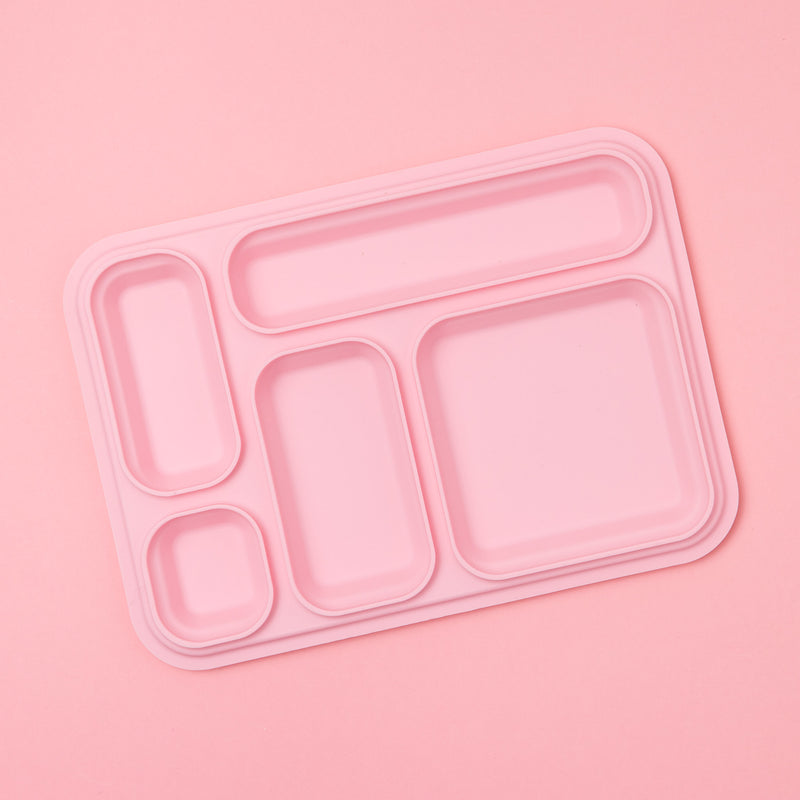 light pink replacement seal for 5 compartment stainless steel lunch box 