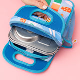 surfs up neoprne lunch bag with hero box inside