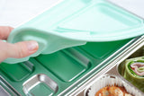 mint silicone seal for leak proof stainless steel lunchbox. nudie rudie lunch box
